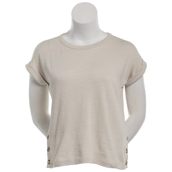 Womens Preswick & Moore® Extend Cuff Sleeve Slub Tee