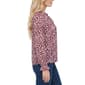 Womens NY Collection Long Sleeve Tie Neck Abstract Dot Blouse - image 3