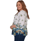 Plus Size Alfred Dunner Indigo Girls 3/4 Sleeve Floral Blouse - image 4