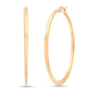 Saffron 80mm 18kt. Gold-Polished Round-Bottom Hoop Earrings - image 1
