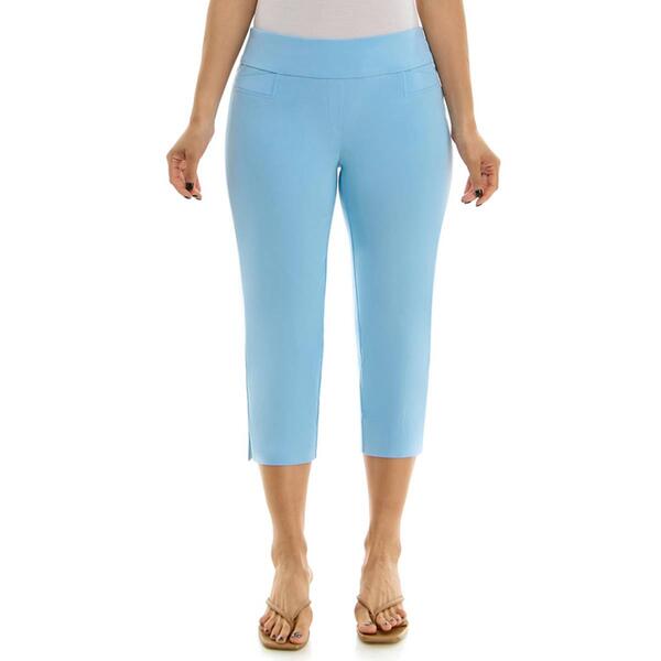 Plus Zac & Rachel Solid Millennium Pull On Cropped Pants - image 