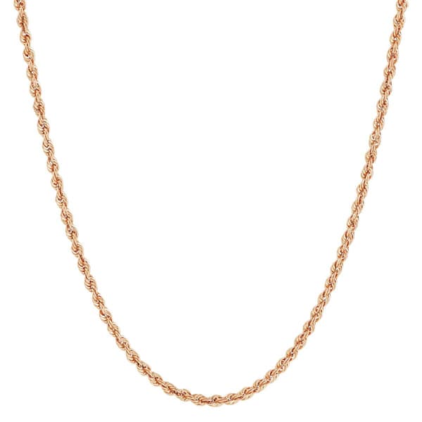 Gold Classics&#40;tm&#41; 22in. 10kt. Rose Gold Hollow Shiny Rope Chain