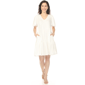 Womens White Mark V-Neck Short Sleeve Dress - image 1