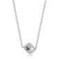 Gemminded Sterling Silver 3mm Onyx & White Sapphire Eye Pendant - image 2