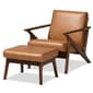 Baxton Studio Bianca Faux Leather 2pc. Lounge Chair & Ottoman Set - image 1