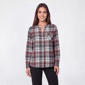 Womens Hasting & Smith Mandarin Collar Flannel - Fox Glove - image 1