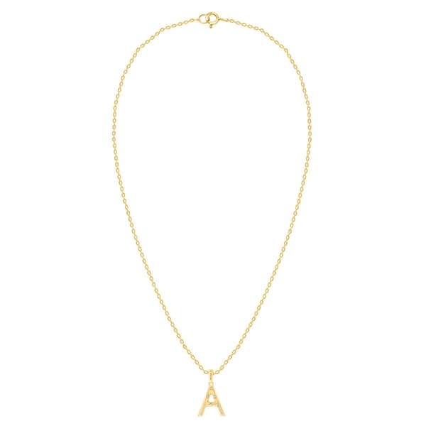 Nova Star® Gold Plated Lab Grown Diamond Initial A Pendant
