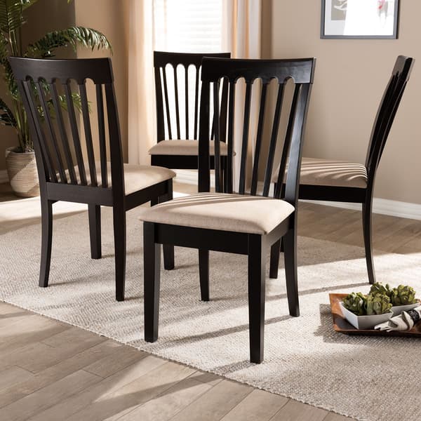 Baxton Studio Minette Wood Dining Chairs - Set of 4 - image 