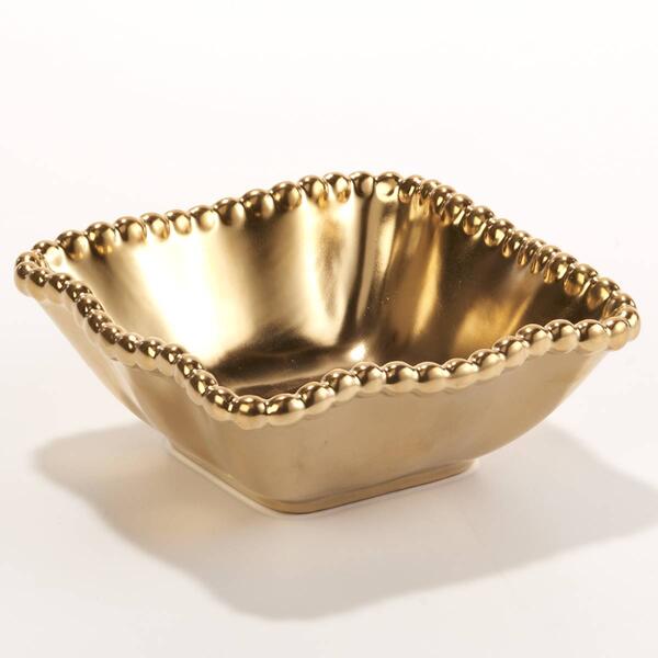 Home Essentials 5in. Square Gold Tidbit Bowl - image 
