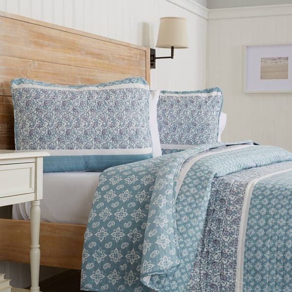 FreshFolds 3pc. Paisley Floral Reversible Bedspread Quilt Set