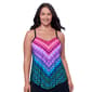 Plus Size Trim Shaper Kona Corners Hank Tankini Swim Top - image 1