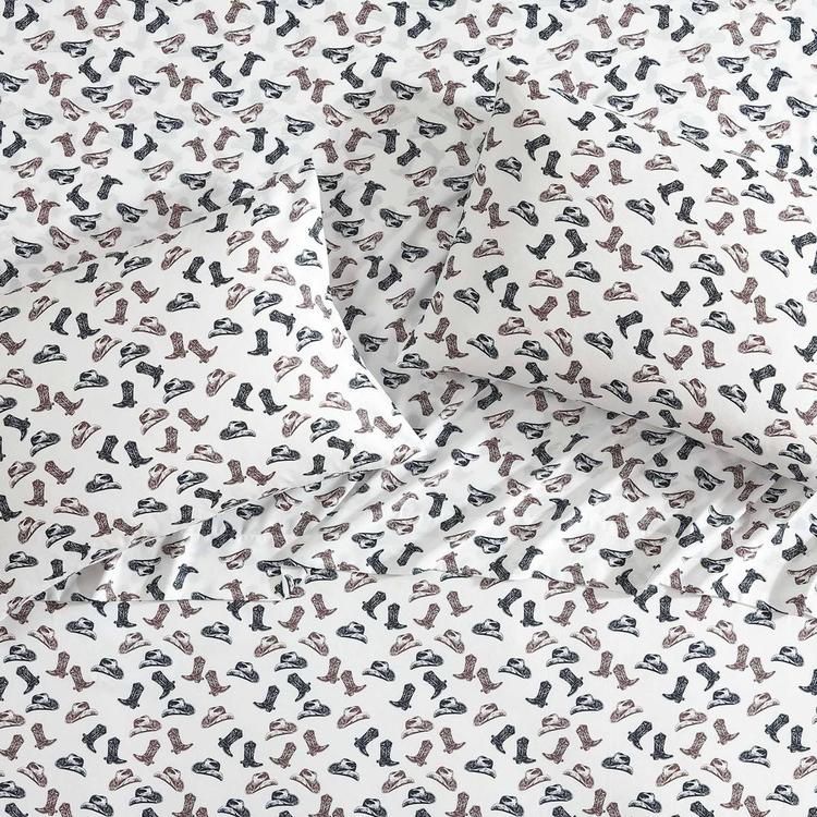 Wrangler Boots N Hats Microfiber Sheet Set