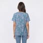 Petite Emily Daniels Marled Floral Button Front Blouse - image 2