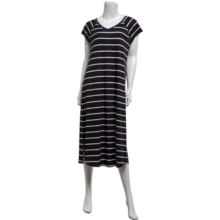 Womens MUK LUKS(R) Stripe Long Lounge Nightgown