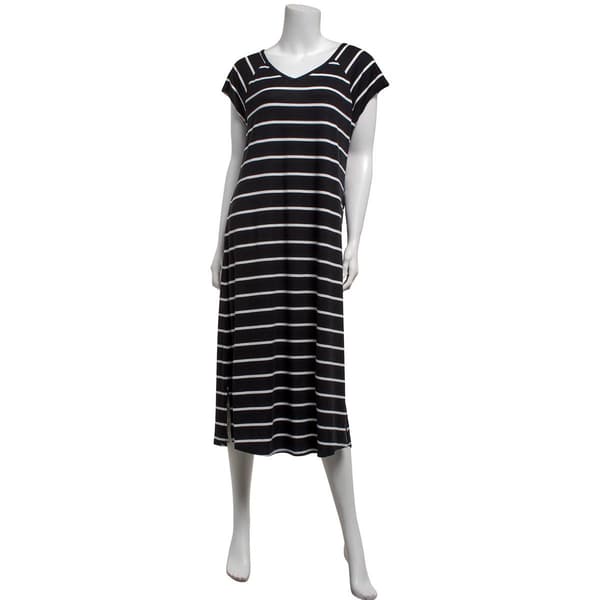 Womens MUK LUKS(R) Stripe Long Lounge Nightgown - image 