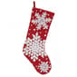 National Tree 20in. Red Stocking w/ Snowflake Embroidery - image 1