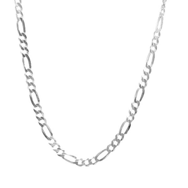 Sterling Silver 18in. Figaro Chain Necklace - image 
