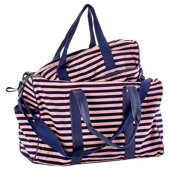 Madden girl discount striped weekender bag