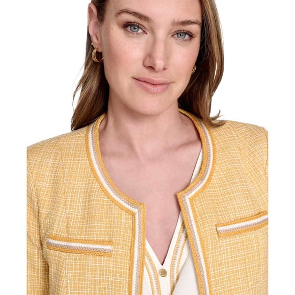 Womens Tommy Hilfiger Long Sleeve Open Tweed Jacket