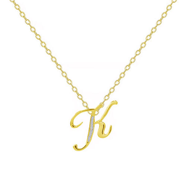Accents by Gianni Argento Initial K Pendant Necklace - image 
