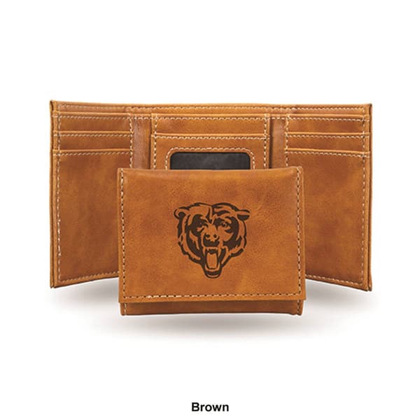Mens NFL Chicago Bears Faux Leather Trifold Wallet