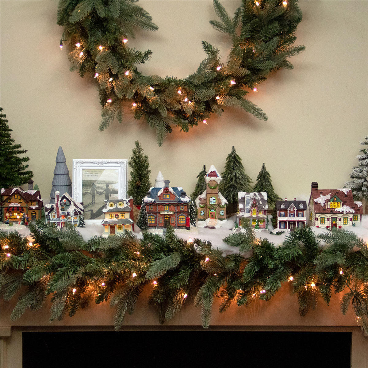 Northlight 7in. LED Post Office Christmas Village Decoration