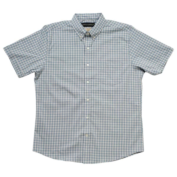 Mens North Hudson Plaid Tuckless Button Down Shirt - London Fog