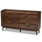 Baxton Studio Lena 6 Drawer Wooden Dresser - image 2