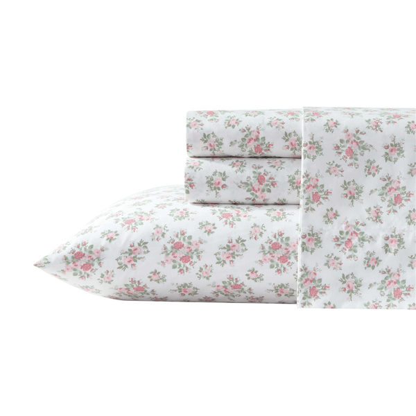 Laura Ashley(R) Leanna Rose Percale Sheet Set