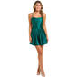 Juniors Emerald Sundae Glitter Corset Strappy Back Dress - image 1