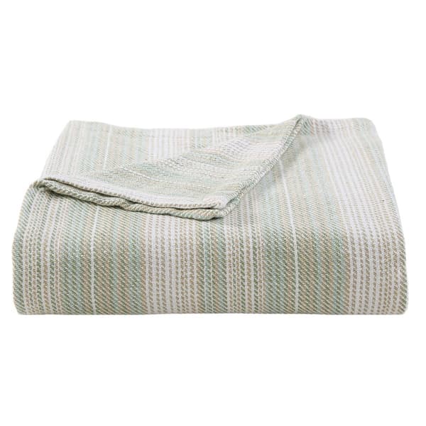 Tommy Bahama Sandy Shore Stripe Cotton Blanket - image 