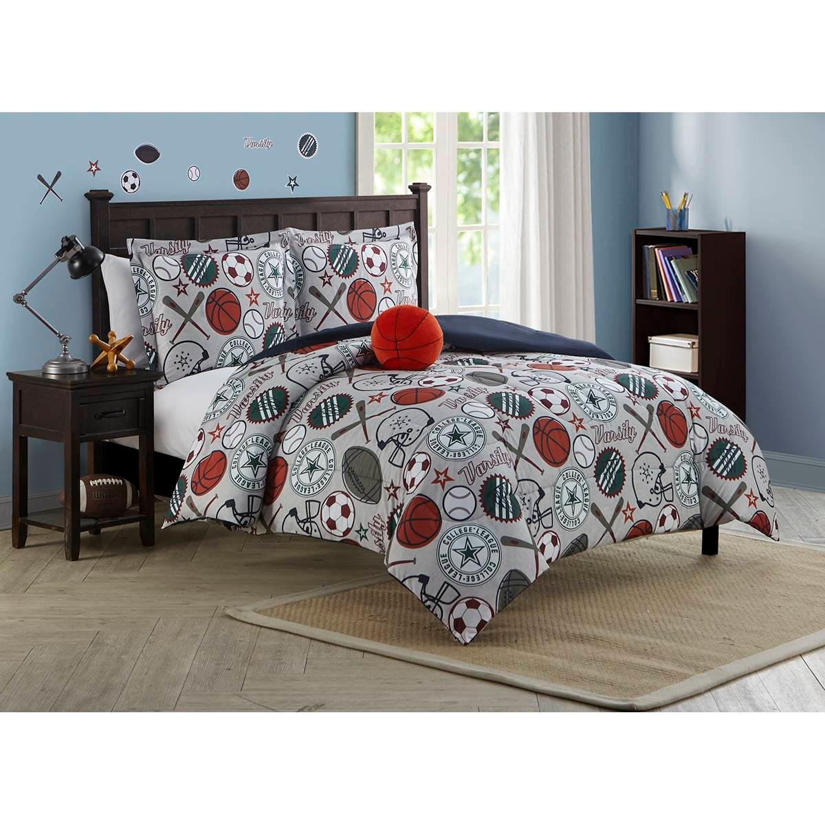 Alex & Bella League Sports Microfiber Comforter Bedding Set
