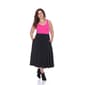 Plus Size White Mark Tasmin Flare Midi Skirt - image 1
