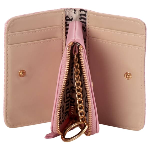 Womens Juicy Couture Floral Double Snap Pouch Wallet