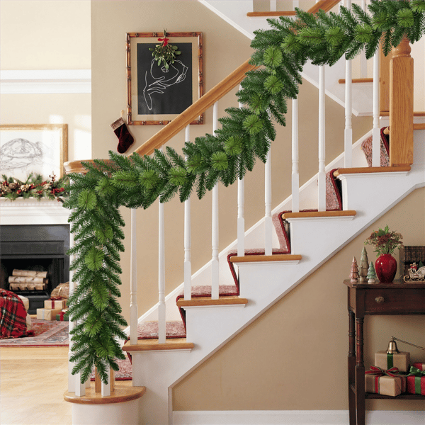 Puleo International 100ft. Artificial Green Spruce Garland