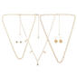 Ashley Cooper&#8482; Gold Necklace & Earrings Travel Jewelry Pouch Set - image 2