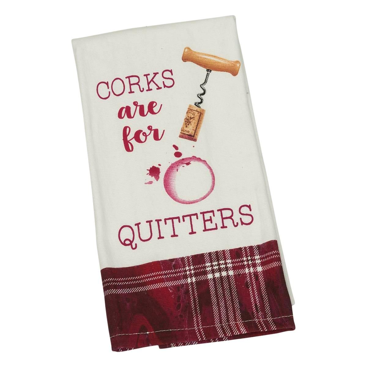 Essential Kitchen Witty Wine Quitters Kitchen Towel