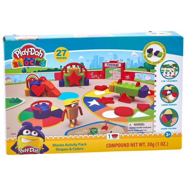 Play-Doh&#40;R&#41; 27pc. Colors & Shapes Block Set - image 