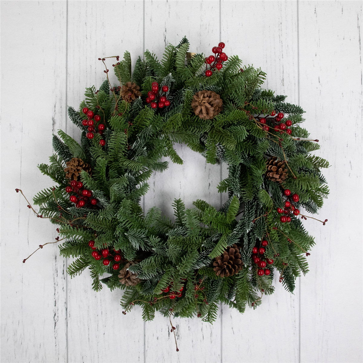 Northlight 30in. Red Berries & Pine Cones Christmas Wreath
