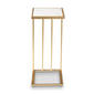 Baxton Studio Parkin C-Shaped End Table with Marble Tabletop - image 4