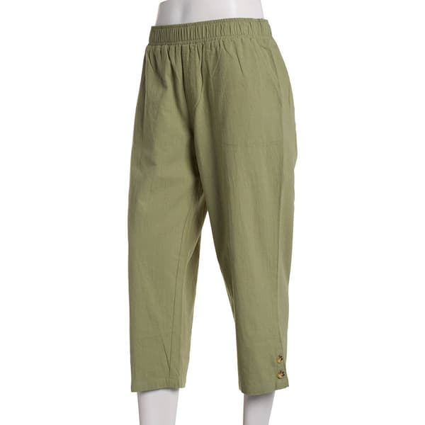 Petite Emily Daniels Cotton Sheeting Solid Capri Pants
