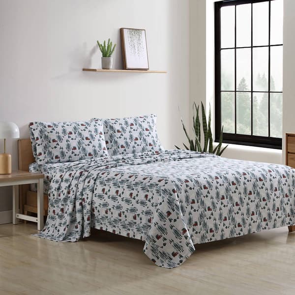 Eddie Bauer Tree Farm Cotton Flannel Sheet Set