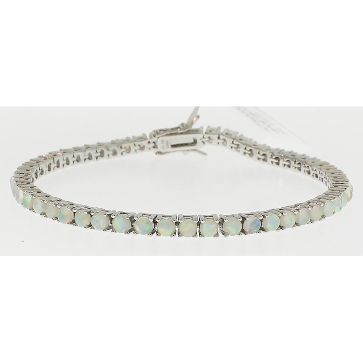 Gemstone Classics(tm) 3.00mm Round Opal Tennis Bracelet