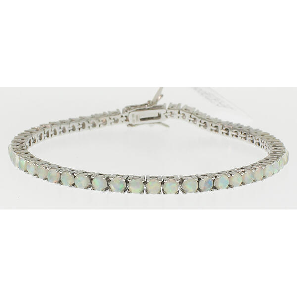 Gemstone Classics&#40;tm&#41; 3.00mm Round Opal Tennis Bracelet - image 
