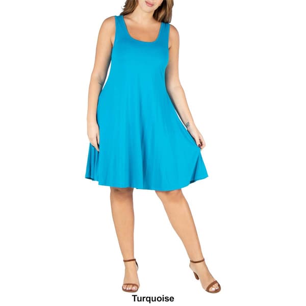 Plus Size 24/7 Comfort Apparel Sleeveless Shift Dress