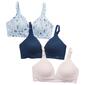 Womens IZOD&#40;R&#41; 3pk. Wire-Free Bra 503046IZ - image 1