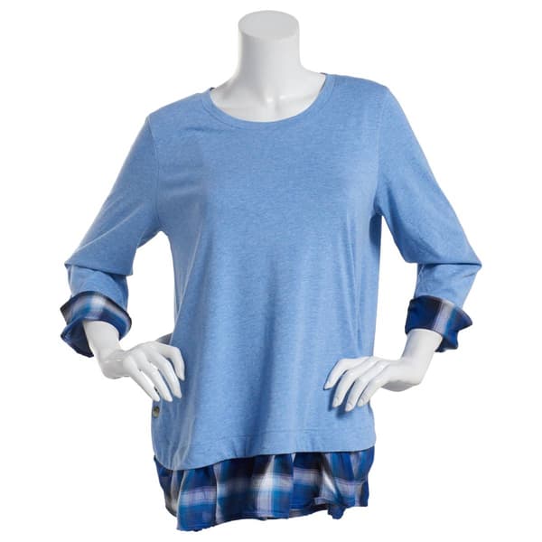 Womens Erika Mary Ellen Mixed Media Jersey Top