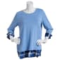 Womens Erika Mary Ellen Mixed Media Jersey Top - image 1