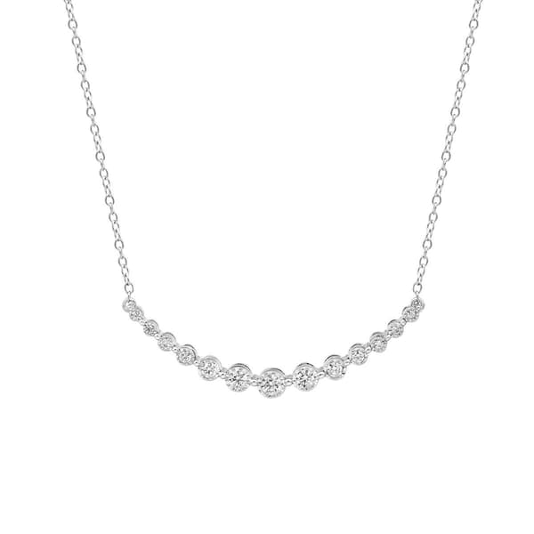 Nova Star(R) Sterling Silver Graduated Lab Grown Diamond Pendant - image 