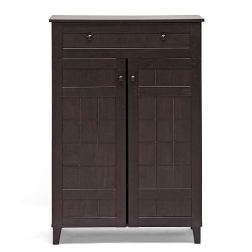 Baxton Studio Glidden Wood Modern Tall Shoe Cabinet